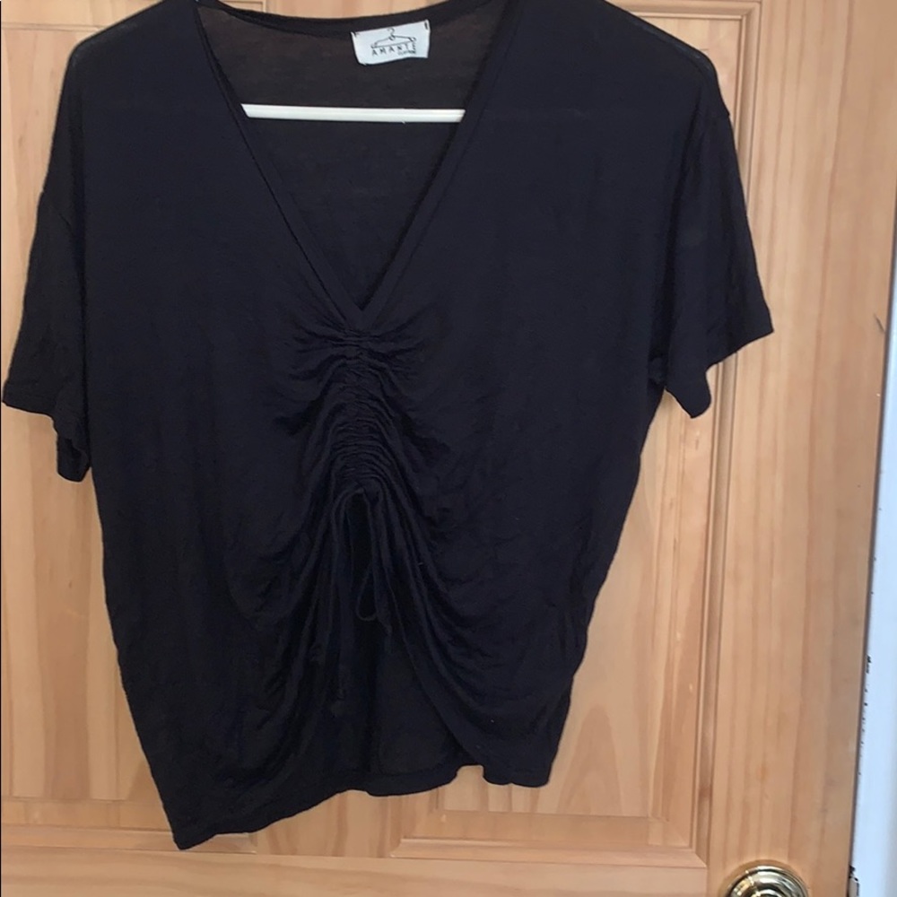 Black rushed top